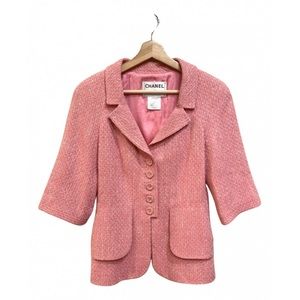 Chanel pink tweed blazer